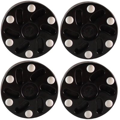 TronX S10 Inline Roller Official Hockey Pucks 4 Pack (Black)