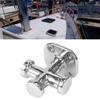 Boat Bollard Gorgeri Silver Boat Cleat Open Base Boat Cleat Marine Single Cross Bollard Mooring Bitt Cleat 316 Stainless Steel 62 x 63 x 83mm Deck Hardware for Boat Boat Deck Bollard view 2