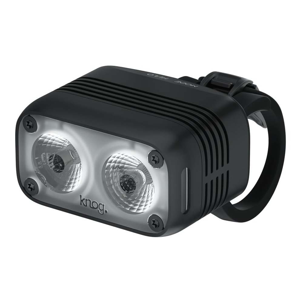 Knog Blinder Road 600 USB Rechargeable Bicycle Light - Powerful 400 Lumen Bike Headlight with Dual Spot & Flood LEDs, Waterproof, Lightweight 70g Design for Road Cycling Safety