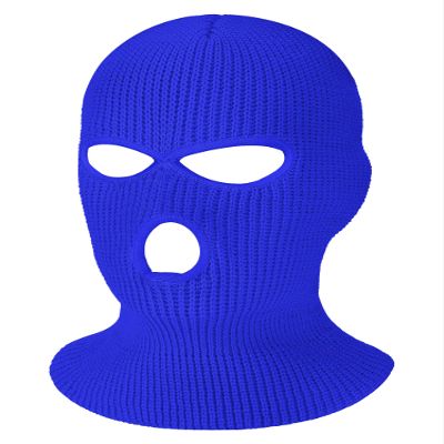 SATINIOR 3 Holes Ski Mask Full Face Cover Outdoor Balaclava Winter Knitted Neck Gaiter for Halloween Sports Cycling(Medium,Dark Blue)