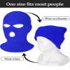SATINIOR 3 Holes Ski Mask Full Face Cover Outdoor Balaclava Winter Knitted Neck Gaiter for Halloween Sports Cycling(Medium,Dark Blue) view 3