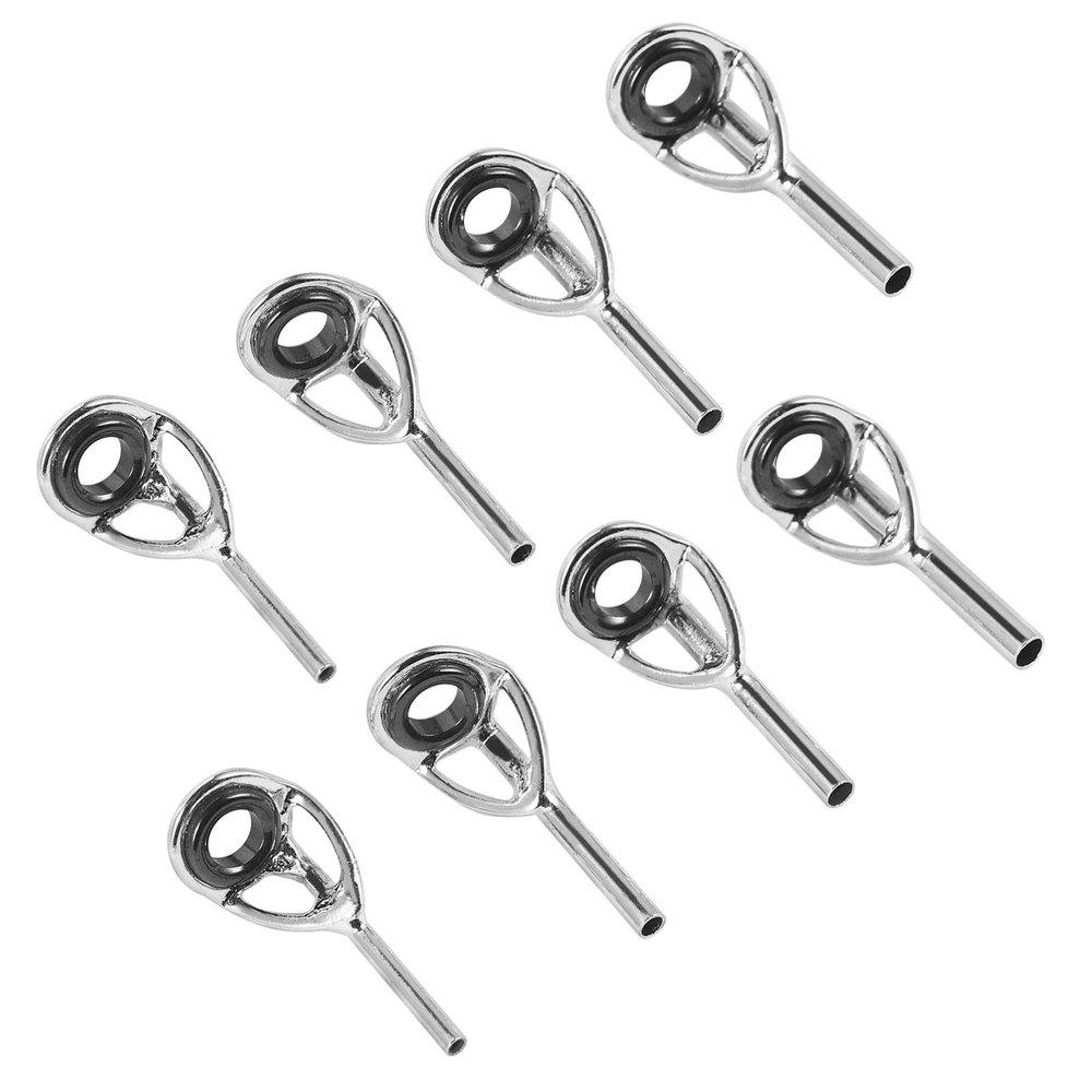 BESPORTBLE 20pcs Fishing Rod Tip Stainless Steel Ceramic Ceramic Ring Guide Replacement Kit Fishing Repair Tools for Outdoor Freshwater Baitcasting(Silver)