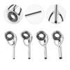 BESPORTBLE 20pcs Fishing Rod Tip Stainless Steel Ceramic Ceramic Ring Guide Replacement Kit Fishing Repair Tools for Outdoor Freshwater Baitcasting(Silver) view 2