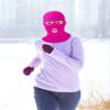 SATINIOR 3 Holes Ski Mask Full Face Cover Outdoor Balaclava Winter Knitted Neck Gaiter for Halloween Sports Cycling(Medium,Rosy) view 2