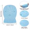 SATINIOR 3 Holes Ski Mask Full Face Cover Outdoor Balaclava Winter Knitted Neck Gaiter for Halloween Sports Cycling(Medium,Sky Blue) view 3