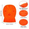 SATINIOR 3 Holes Ski Mask Full Face Cover Outdoor Balaclava Winter Knitted Neck Gaiter for Halloween Sports Cycling(Medium,Bright Orange) view 3