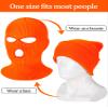 SATINIOR 3 Holes Ski Mask Full Face Cover Outdoor Balaclava Winter Knitted Neck Gaiter for Halloween Sports Cycling(Medium,Bright Orange) view 4