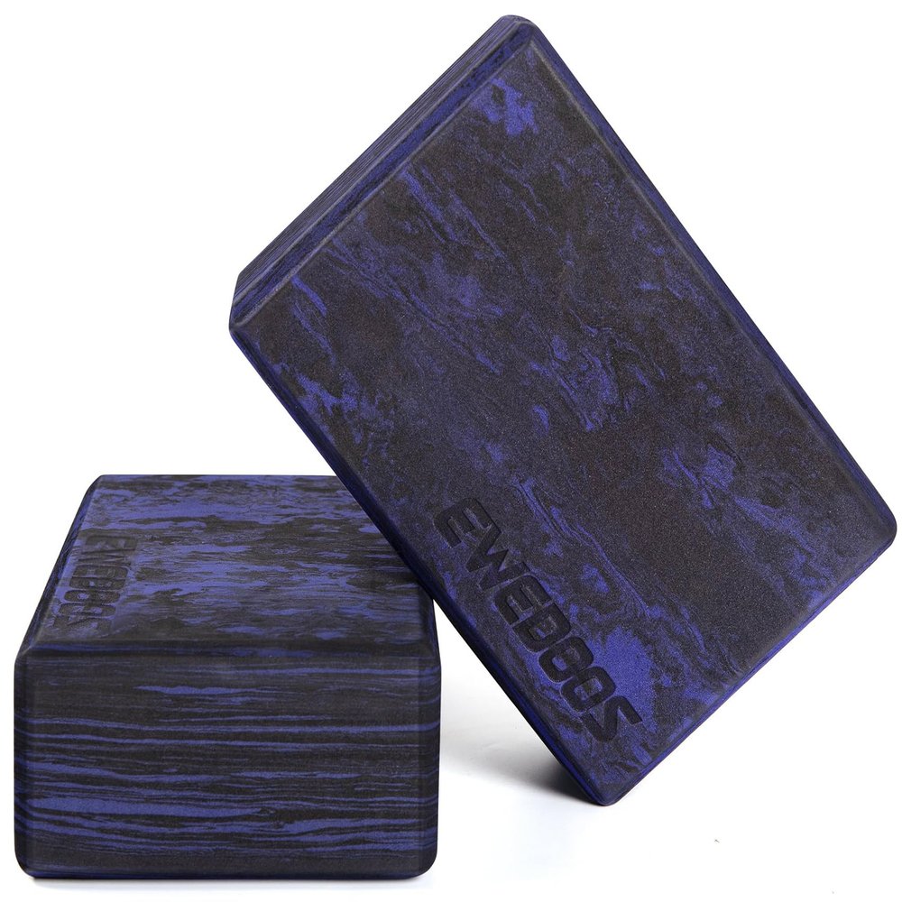 Ewedoos Yoga Blocks 2 Pack Eco Friendly Yoga Block High-Density Non-Slip Yoga Block Set for Yoga Pilates