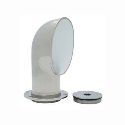 Buchan Marine 3" Oval Dorade Cowl Vent & Deck Plate Set 316L Stainless Steel, Seaworthy Airflow with Easy Install for Yachts, Skiffs, Sailboats