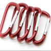 3" Aluminum Carabiner D Shape Buckle Pack, Keychain Clip, Spring Snap Key Chain Clip Hook Buckle (Red (12 Pack)) view 2
