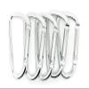 3" Aluminum Carabiner D Shape Buckle Pack, Keychain Clip, Spring Snap Key Chain Clip Hook Buckle (Silver (12 Pack)) view 1