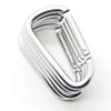 3" Aluminum Carabiner D Shape Buckle Pack, Keychain Clip, Spring Snap Key Chain Clip Hook Buckle (Silver (12 Pack)) view 3