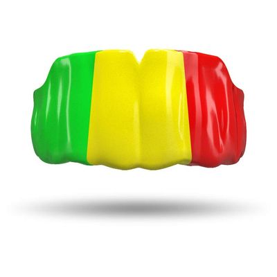 Impact Custom Professional MMA/Boxing/Muay Thai Mouthguard with Trim for Gag Reflex (Green Yellow & Red)