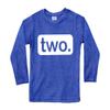 2nd Birthday Shirt boy 2 Year Old Toddler Kids Outfit Second Two t-Shirt Party (Charcoal Blue - Long Sleeve, 2 Years) view 1