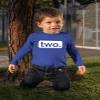 2nd Birthday Shirt boy 2 Year Old Toddler Kids Outfit Second Two t-Shirt Party (Charcoal Blue - Long Sleeve, 2 Years) view 4