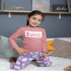 2nd Birthday Outfits for Toddler Girls Shirt 2 Year Old Girl Second Birthday Two (Mauve - Long Sleeve, 3 Years) view 2