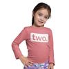 2nd Birthday Outfits for Toddler Girls Shirt 2 Year Old Girl Second Birthday Two (Mauve - Long Sleeve, 3 Years) view 4