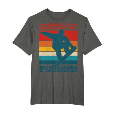 Snowboard Vintage Slogan Funny Snowboarder Gift T-Shirt