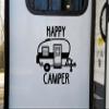 Minglewood Trading Grey - Happy Camper Vinyl Decal - Camping Travel RV - Die Cut Decal - 11w x 12h inches view 1