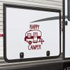 Minglewood Trading Grey - Happy Camper Vinyl Decal - Camping Travel RV - Die Cut Decal - 11w x 12h inches view 3