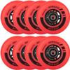 AOWESM Inline Skate Wheels 80mm 76mm 72mm 85a Outdoor Indoor Black Blue Red Roller Hockey Blades Replacement Wheels w/Bearings ABEC-9 and Floating Spacers (8-Pack) (Red, 76mm) view 1