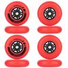 AOWESM Inline Skate Wheels 80mm 76mm 72mm 85a Outdoor Indoor Black Blue Red Roller Hockey Blades Replacement Wheels w/Bearings ABEC-9 and Floating Spacers (8-Pack) (Red, 76mm) view 3