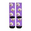 Custom Personalized Socks Puppy Face and Paws with Faces Crew Socks view 4