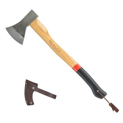 Adler Canoe Axe - German Made with a 19.5 inch Handle Coated in Anti-Slip Black Grip Paint - 1.35 Pound Head Weight