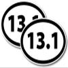 13.1 Half Marathon Black Oval Car Decal 2 Pack | 2" x 3" Each view 1