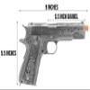 We-Tech WE Full Metal Airsoft Gas Blowback Floral Pattern Pistol 1911 Silver view 2