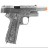 We-Tech WE Full Metal Airsoft Gas Blowback Floral Pattern Pistol 1911 Silver view 3