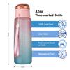 32 Ounces (About 937.2 Ml) Tritan Material Leak-Proof Bpa-Free Outdoor Sports Water Bottle with Time Stamp Can Ensure You Drinking Water All Day Suitable for Fitness and Sports Outdoor Enthusiasts view 2