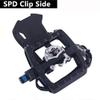 Spin Bike Pedals Indoor Cycling Pedals Dual Platform Bike Pedals (Only Black Strap Support) Hybrid Pedal with Clips and Straps Suitable for Spin Bike Compatible with Shimano SPD Peloton Bike Pedals view 3