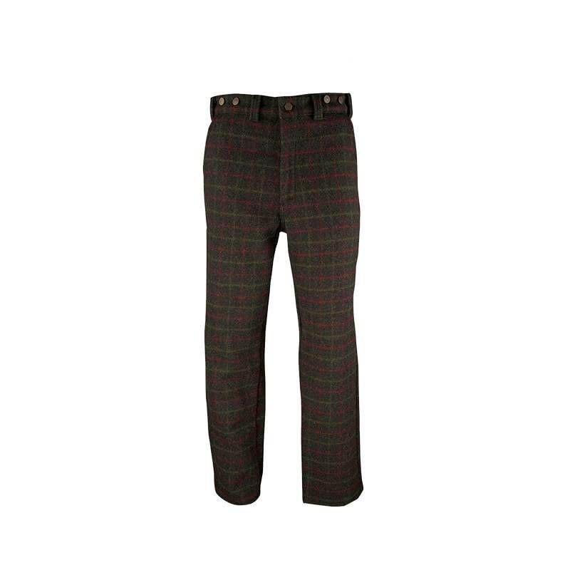 Adirondack Plaid Charcoal Heavyweight Outdoor 100% Rugged Wool Hunting and Shooting Pants to Size 52 Made in Canada (32" Waist)