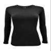 Natural Uniforms Women's Under Scrub Tee Crew Neck Long Sleeve T-Shirt (Black, 2X-Large) view 1