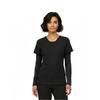 Natural Uniforms Women's Under Scrub Tee Crew Neck Long Sleeve T-Shirt (Black, 2X-Large) view 3
