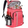 FORICH Backpack Cooler Leakproof Insulated Waterproof Backpack Cooler Bag, Lightweight Soft Beach Cooler Backpack for Men Women to Work Picnics Camping Hiking, 30 Cans (Watermelon Red) view 1