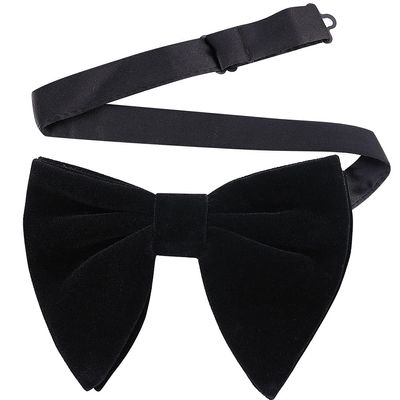 AUSKY Pre-tied Oversized Bow ties Adjustable Velvet Formal Big Bowtie for Men or Boys