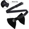 AUSKY Pre-tied Oversized Bow ties Adjustable Velvet Formal Big Bowtie for Men or Boys view 4