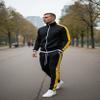 SCREENSHOT Men's Athletic Fitness Slim Fit Workout Track Pants BASIC S41700-Black/Yellow-XLarge view 2