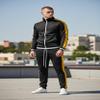 SCREENSHOT Men's Athletic Fitness Slim Fit Workout Track Pants BASIC S41700-Black/Yellow-XLarge view 3