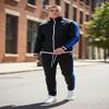 SCREENSHOT Men's Athletic Fitness Slim Fit Workout Track Pants BASIC S41700-Black/Royal-Small view 2