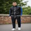 SCREENSHOT Men's Athletic Fitness Slim Fit Workout Track Pants BASIC S41700-Black/Royal-Small view 3