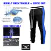 SCREENSHOT Men's Athletic Fitness Slim Fit Workout Track Pants BASIC S41700-Black/Royal-Small view 4