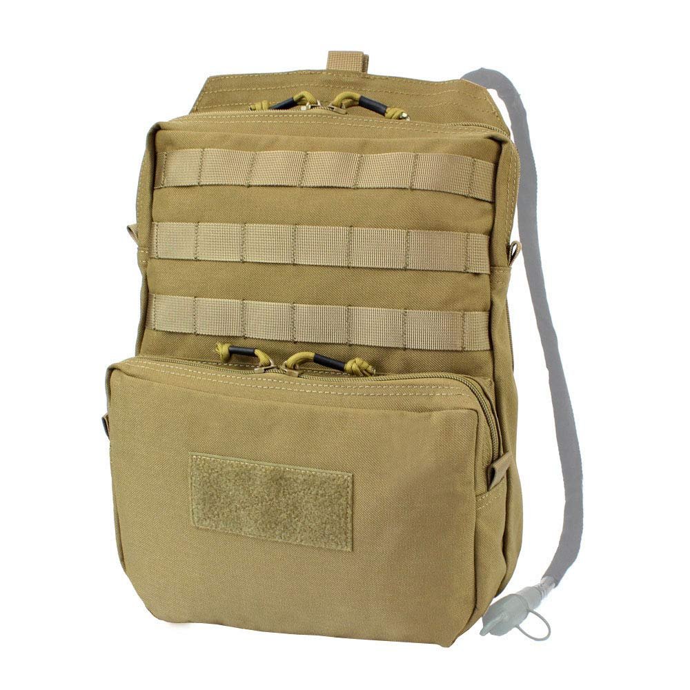 ROCOTACTICAL Tactical Hydration Pack, 3L Military Water Backpack, Tactical Molle Hydration Backpack for Biking, Hiking, Climbing (Bladder not Included) (TAN)