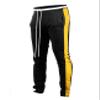 SCREENSHOT Men's Athletic Fitness Slim Fit Workout Track Pants BASIC S41700-Black/Yellow-2XLarge view 1