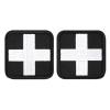 LIVANS Medic Cross Morale Patch, Medical White Cross First Aid Patch Tactical Hook and Loop EMT Patches 2 Packs for IFAK Plate Carrier Backpacks
