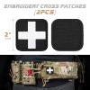 LIVANS Medic Cross Morale Patch, Medical White Cross First Aid Patch Tactical Hook and Loop EMT Patches 2 Packs for IFAK Plate Carrier Backpacks view 2