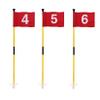 KINGTOP Golf Flagsticks Mini, Putting Green Flag for Yard, All 3 Feet, Golf Flagstick Set, Fiberglass Portable 2-Section Design, Numbered# 4-6 view 1