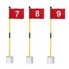 KINGTOP Golf Flagsticks Mini, Putting Green Flag for Yard, All 3 Feet, Golf Pin Flags Hole Cup Set, Fiberglass Portable 2-Section Design, Numbered# 7-9 view 1